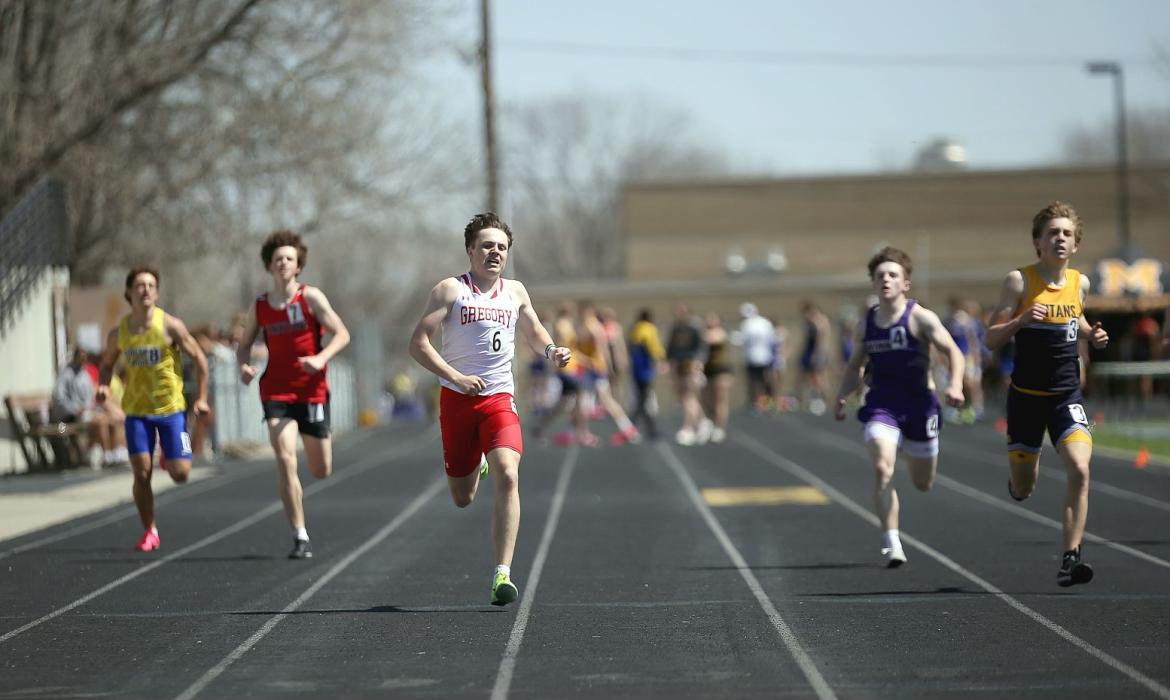 Pierce Stukel ran the 400M to finish in 11th place with a time of 53.75. He also ran the 4x800 Relay with Cruz Klundt, Luke Barreto, and Colt Keiser, with a time of 9:27.01 for second place at the Corn Palace Relays on Saturday, April 13, 2024.