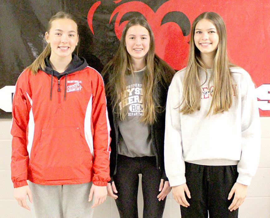All conference selections for girls basketball have been announced, and three Lady Gorillas were on the lists. Asia VanderWerff, left, was named to SESD and SCC conference teams. Regan Graesser, center, and Dani VanderWerff, right, received Honorable Mention in the SCC conference.