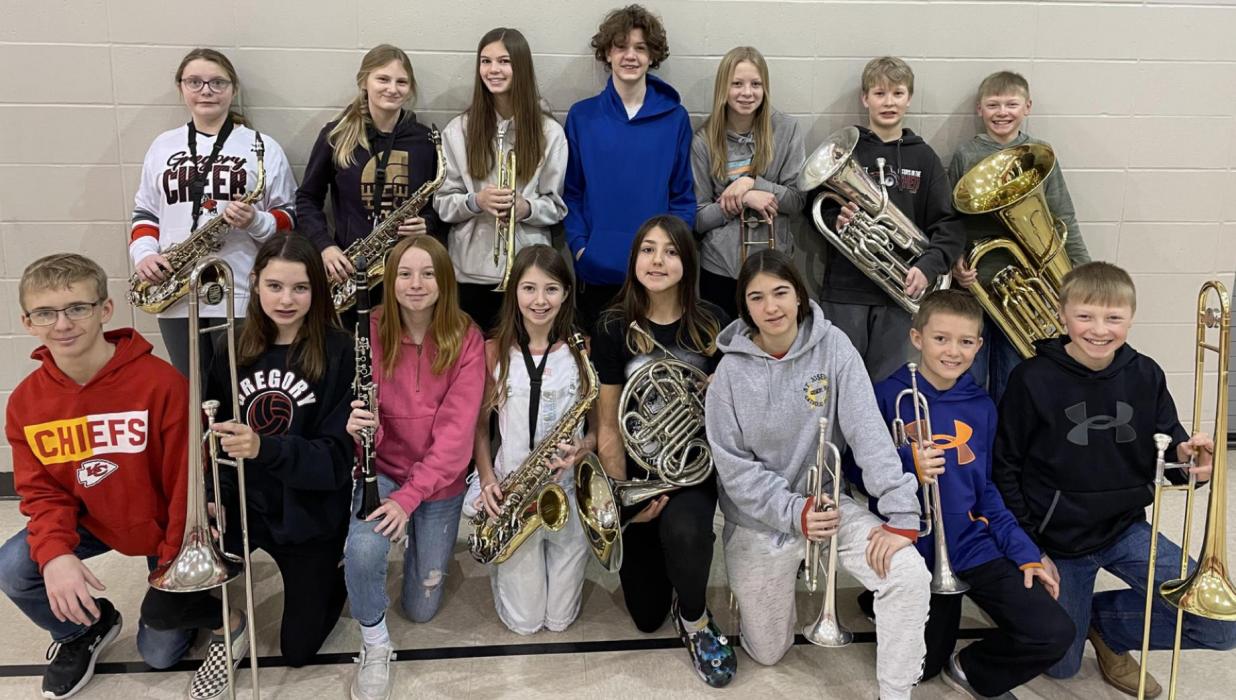 Gregory sixth grade band chosen to perform at Bandmasters conference